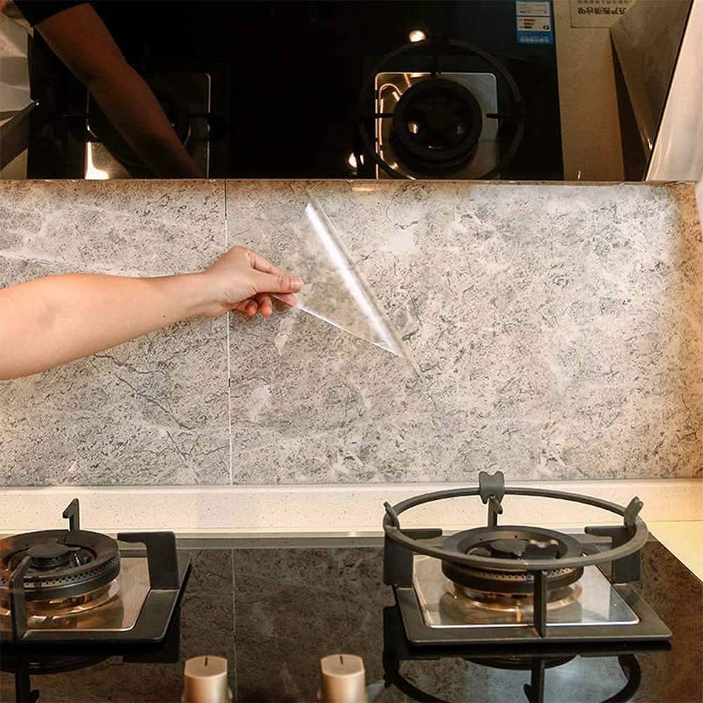 Transparent Kitchen Oil-Proof Wall Sticker Heat-Resistant