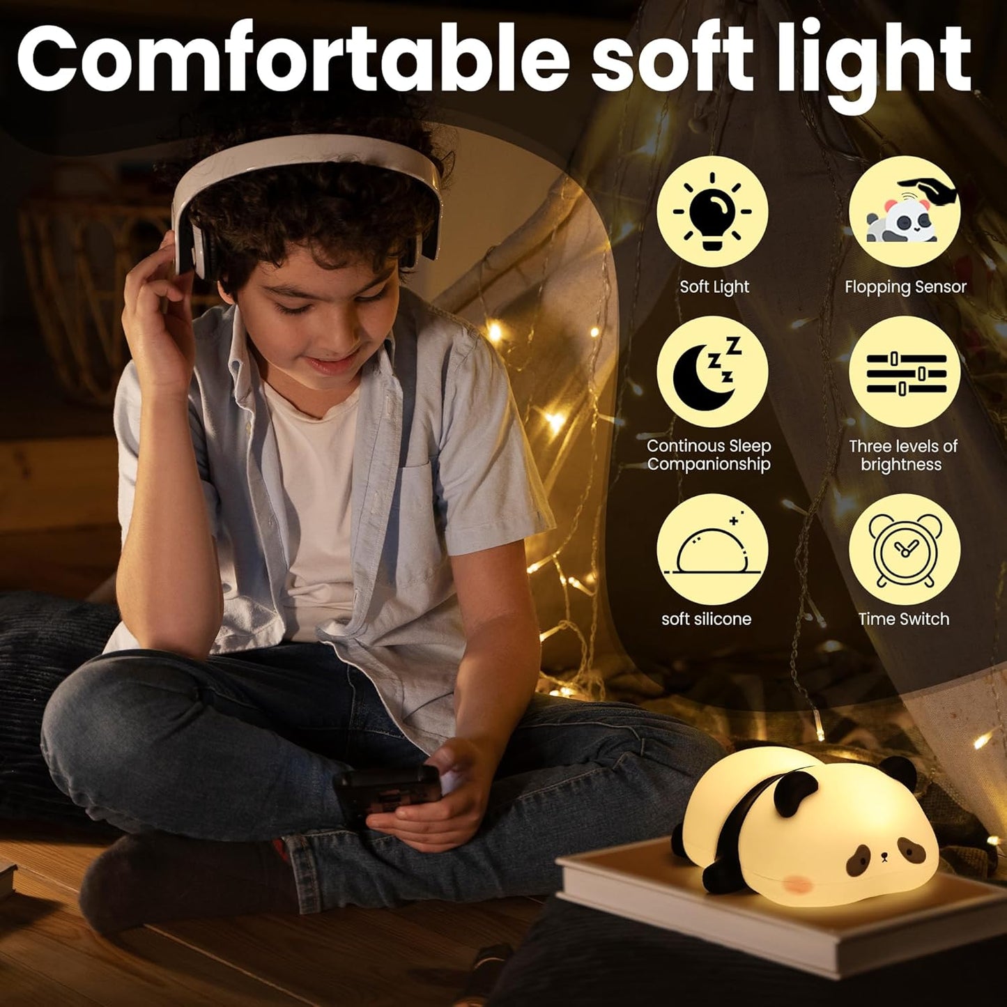 Panda Shaped  Silicone Lamp